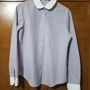 J crew shirt contrasting white collar and cuffs